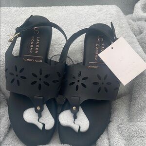 LC Lauren Conrad Black Sandals for Women